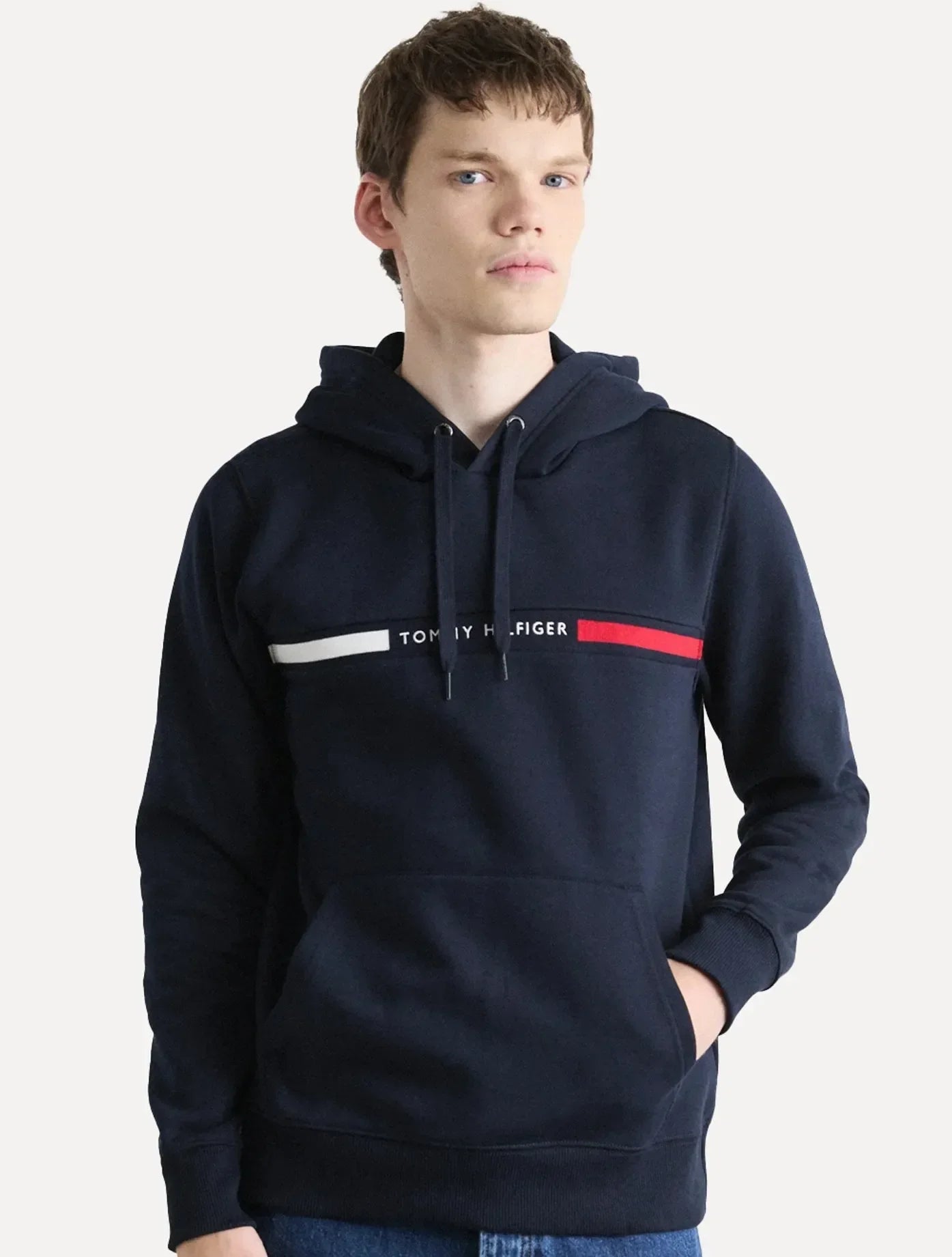 Sudadera con Capucha y Bandera Insertada en el Pecho Tommy Hilfiger