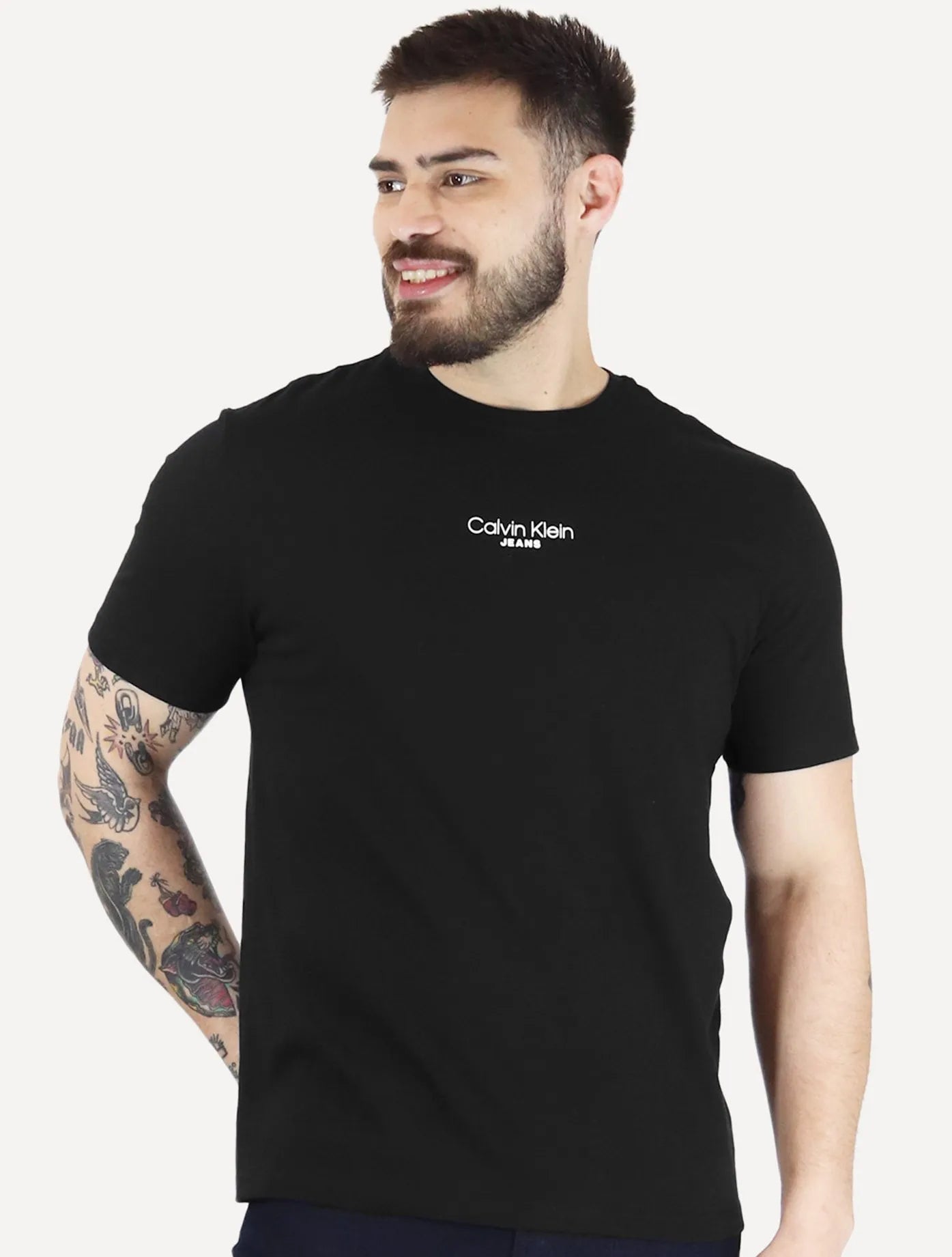 Camiseta con Logo Frontal Calvin Klein Jeans